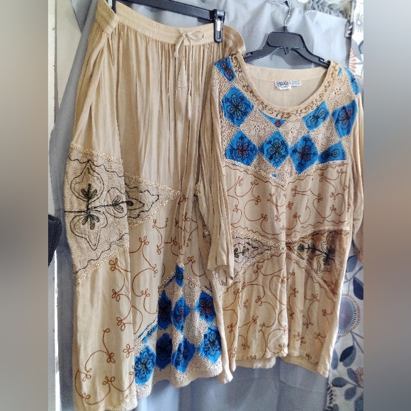 💥VINTAGE PATCHWORK EMBROIDERED GYPSY HIPPIE INDIA MAXI SKIRT CROCHET ONE SIZE - Picture 15 of 15